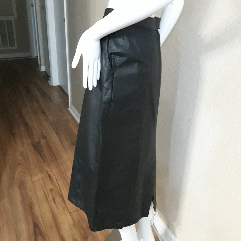 Vintage  80's Erena by Irene Koenig 100% Leather Skirt